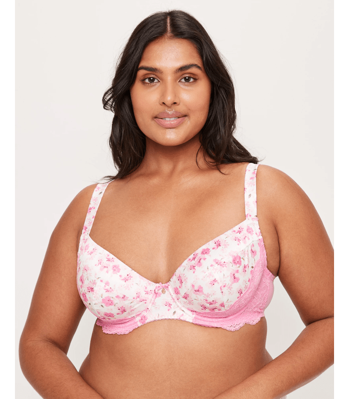 Fuller Figure Cotton & Lace Balconette Bra