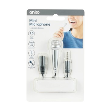 Mini Microphone, Silver Look - Anko