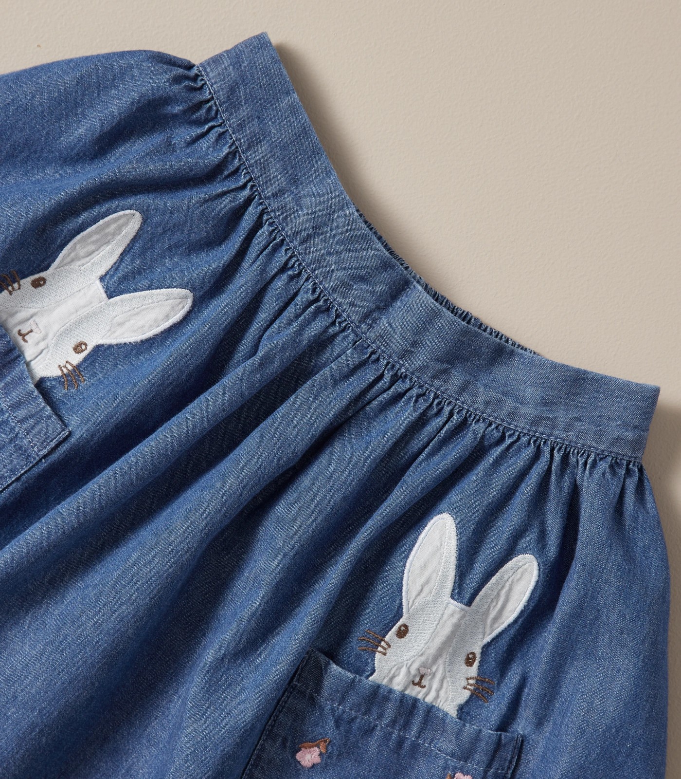 Novelty Bunny Chambray Skirt 3 of 6