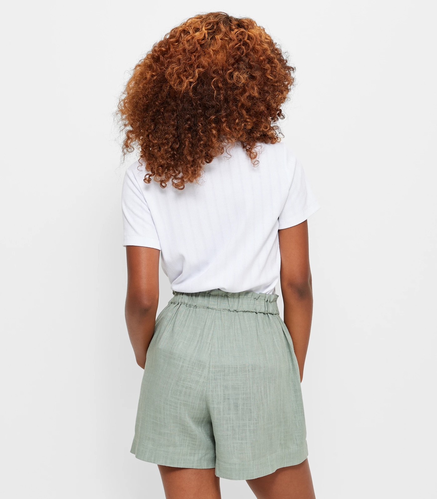 Petites Linen Blend Shirred Waist Shorts - Dannii Minogue 4 of 5