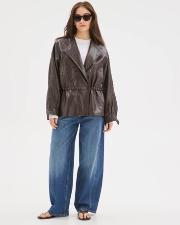 Lily Loves PU Aviator Jacket