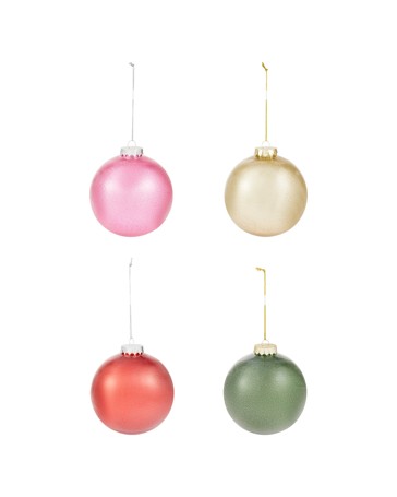 Anko Large Traditional Glitter Bauble - Assorted
