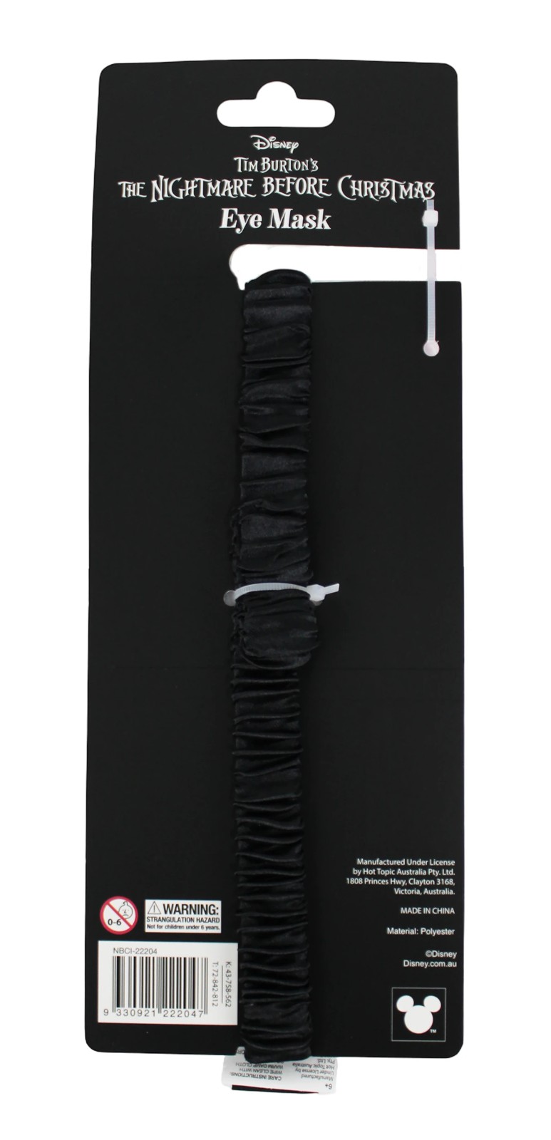Disney Tim Burton's the Nightmare Before Christmas Eye Mask 3 of 4