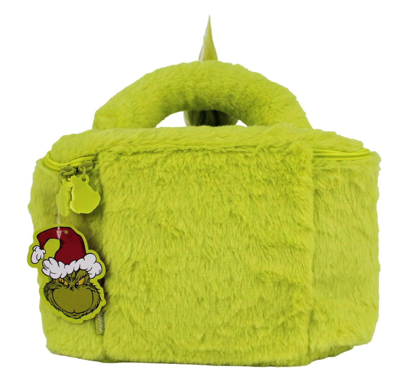 Dr. Seuss The Grinch Fluffy Cosmetic Train Case - Green 3 of 4