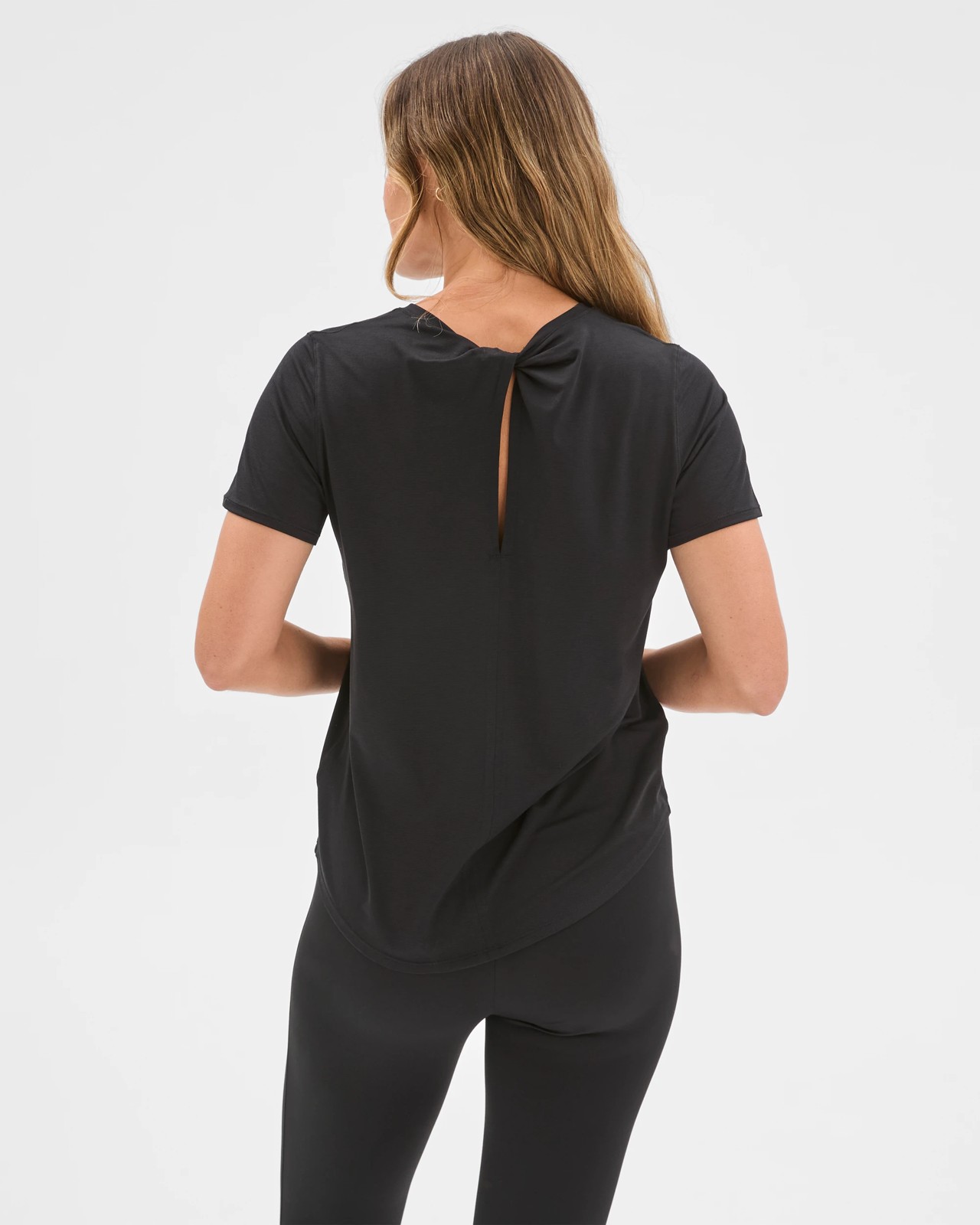 Active Twist Back Running T-Shirt - Black 6 of 6