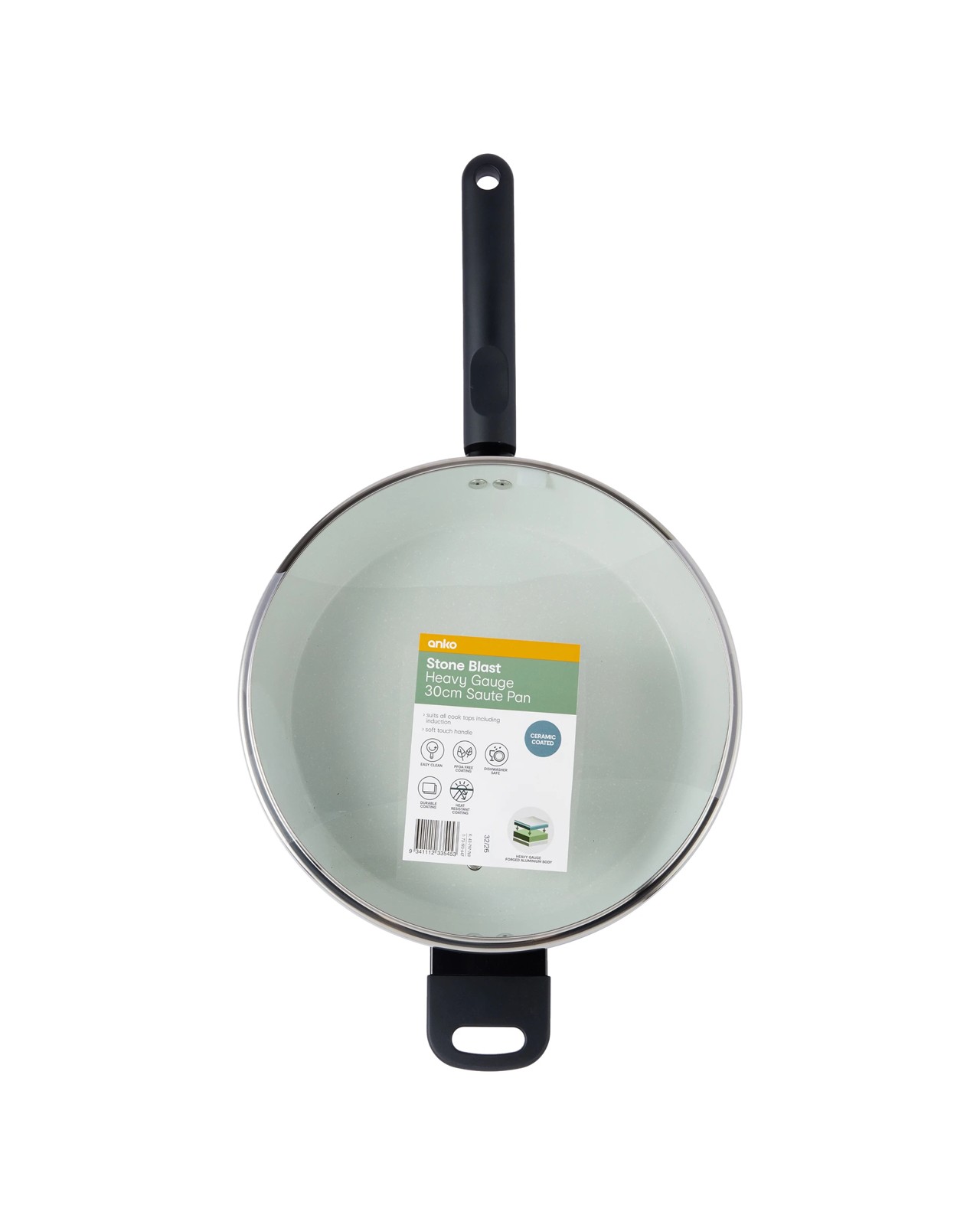 Anko 30cm Stone Blast Heavy Gauge Saute Pan 6 of 6