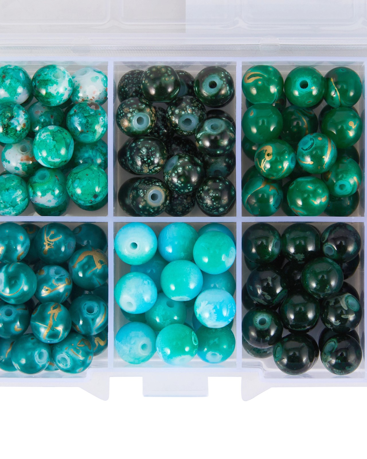 Anko Glass Beads - Green Marble 2 of 2