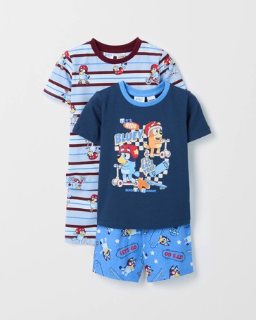 Bluey Australian Cotton 2 Pack Younger Boys Pyjama Set