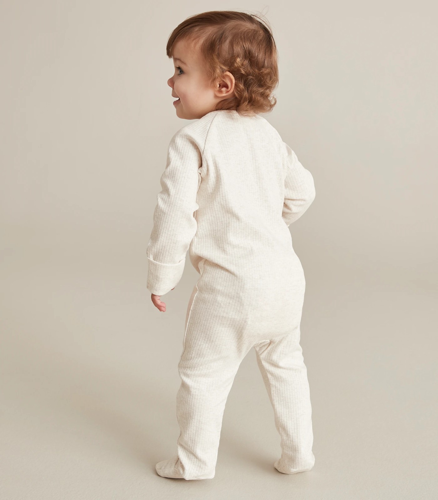 Baby Organic Cotton Rib Coverall 3 of 5