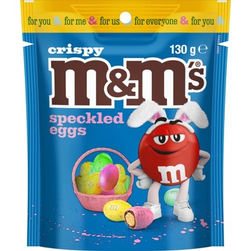 M&M's Crispy Chocolate Speckled Easter Egg Pouch 130g