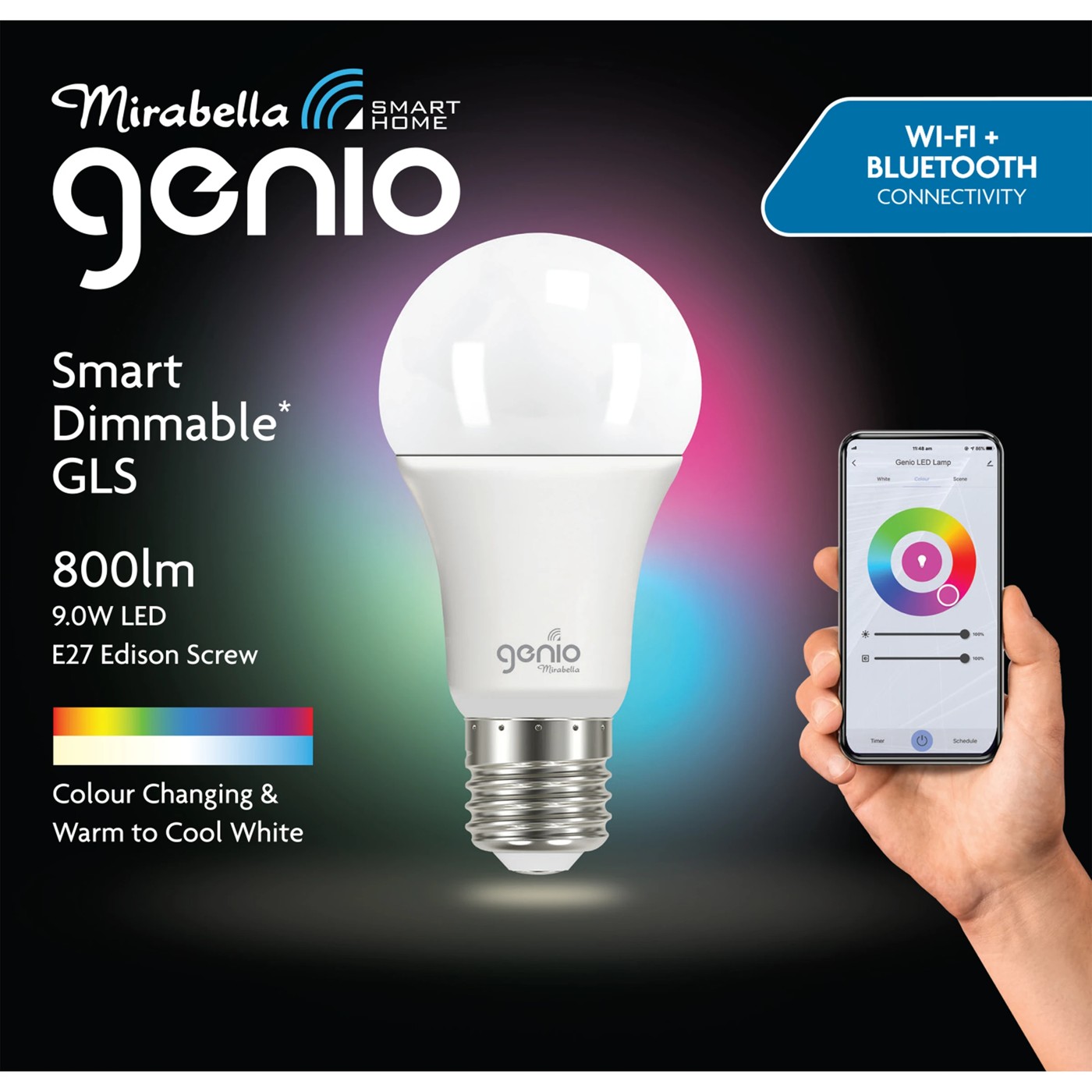Mirabella Genio Wi-Fi Dimmable 9W LED GLS 2 of 6