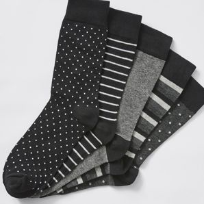 Maxx 5 Pack Business Socks - Black thumbnail 2