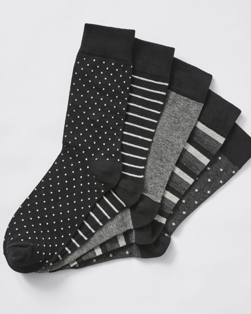 Maxx 5 Pack Business Socks - Black
