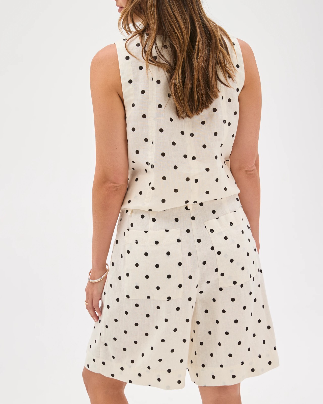 European Linen Bermuda Shorts - Spot Print 6 of 6