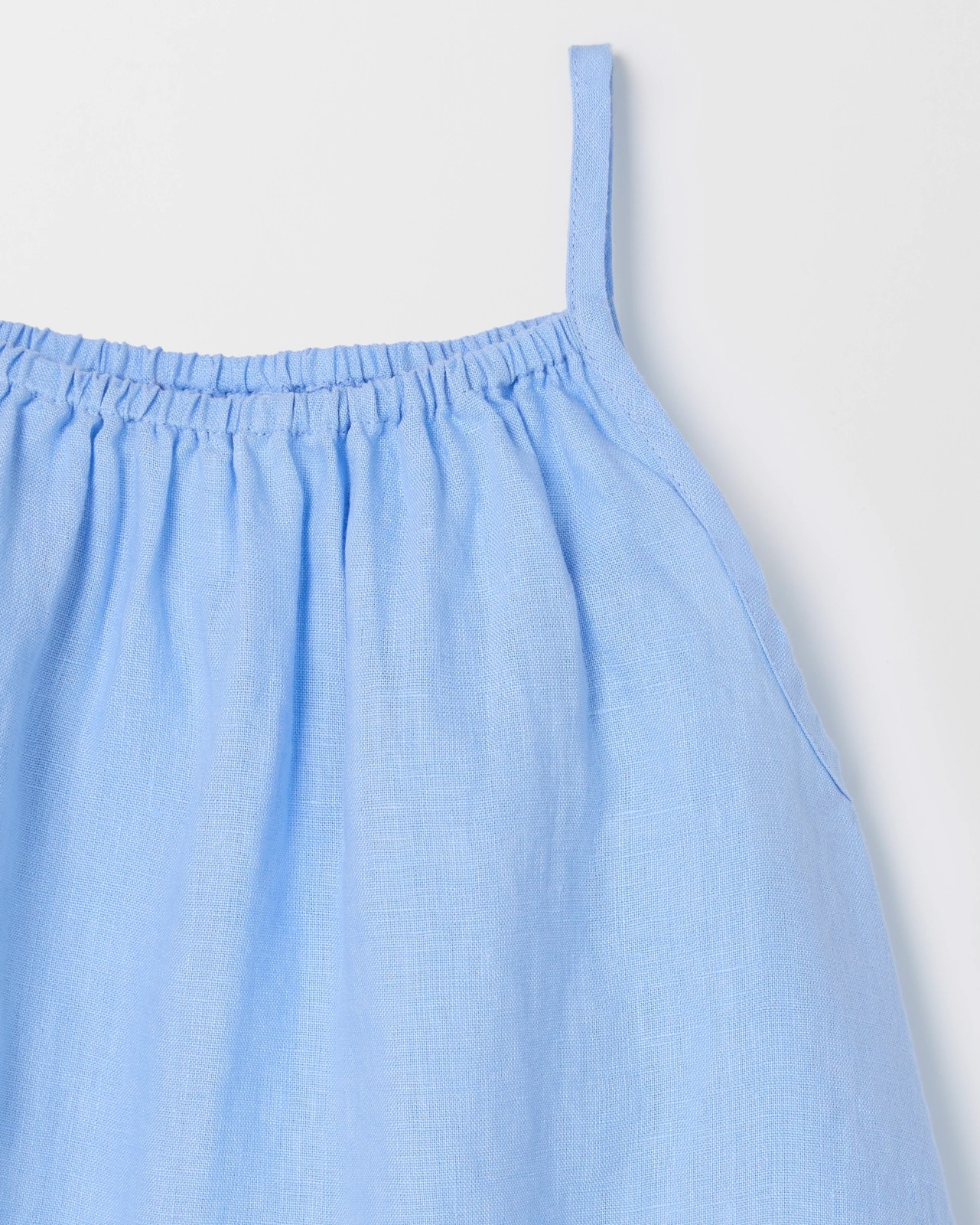 European Linen Scallop Hem Cami - Blue 6 of 6