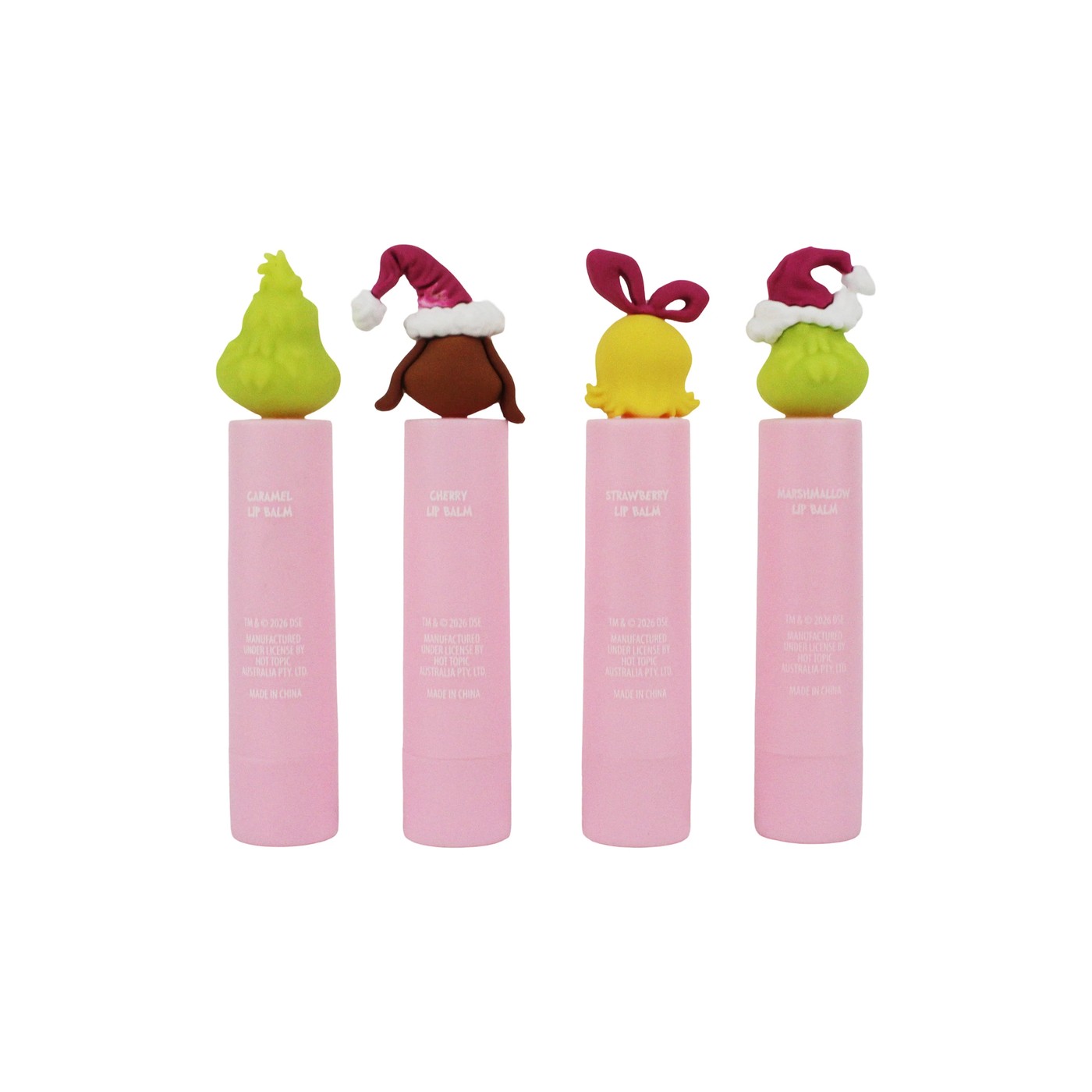 The Grinch 4 Pack Lip Balm Set - Caramel, Cherry, Strawberry and Marshmallow Scented 3 of 4
