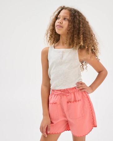Cotton Blend Woven Shorts
