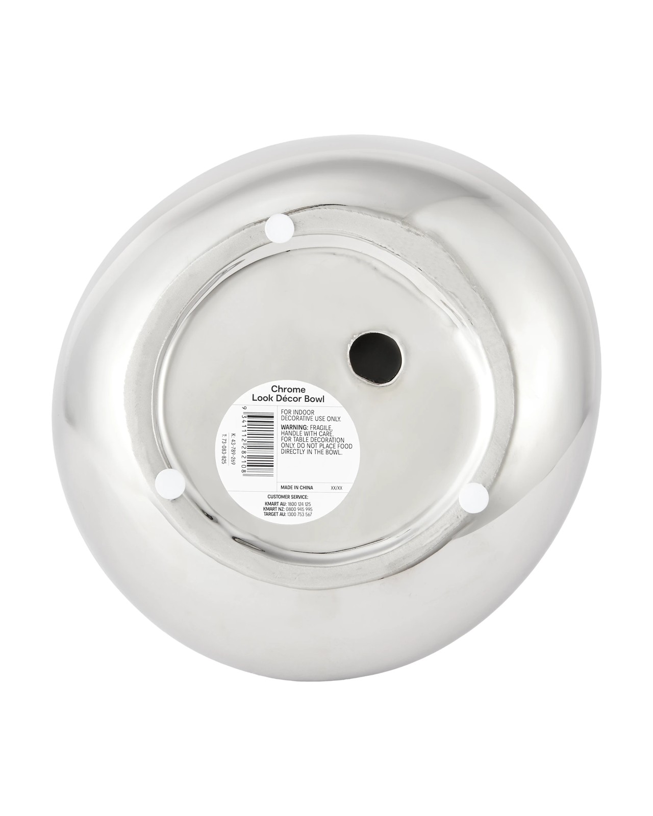Anko Chrome Look Decor Bowl 5 of 5