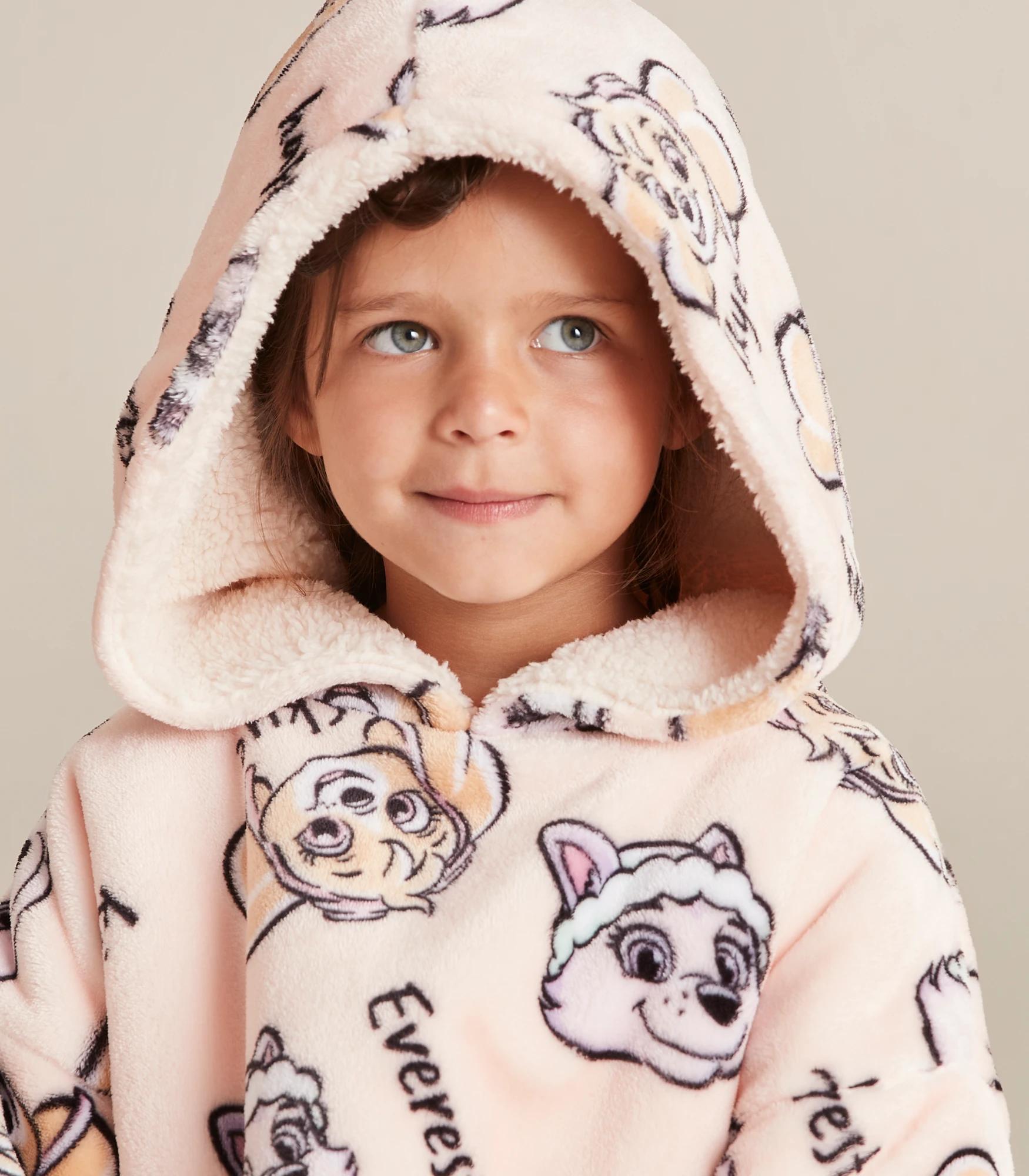 PAW PATROL Hoodie-deken - fleece oversized hoodies voor kinderen, Blauw, 2-4 jaar