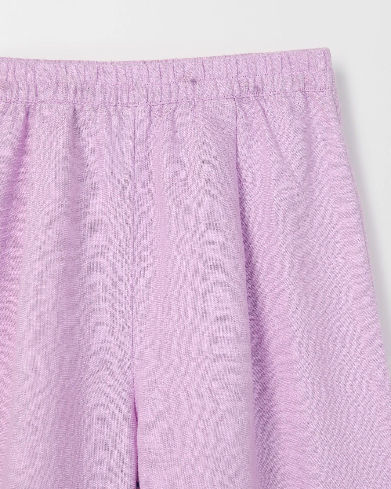 European Linen Wide Leg Co-Ord Pants - Purple 6 of 6