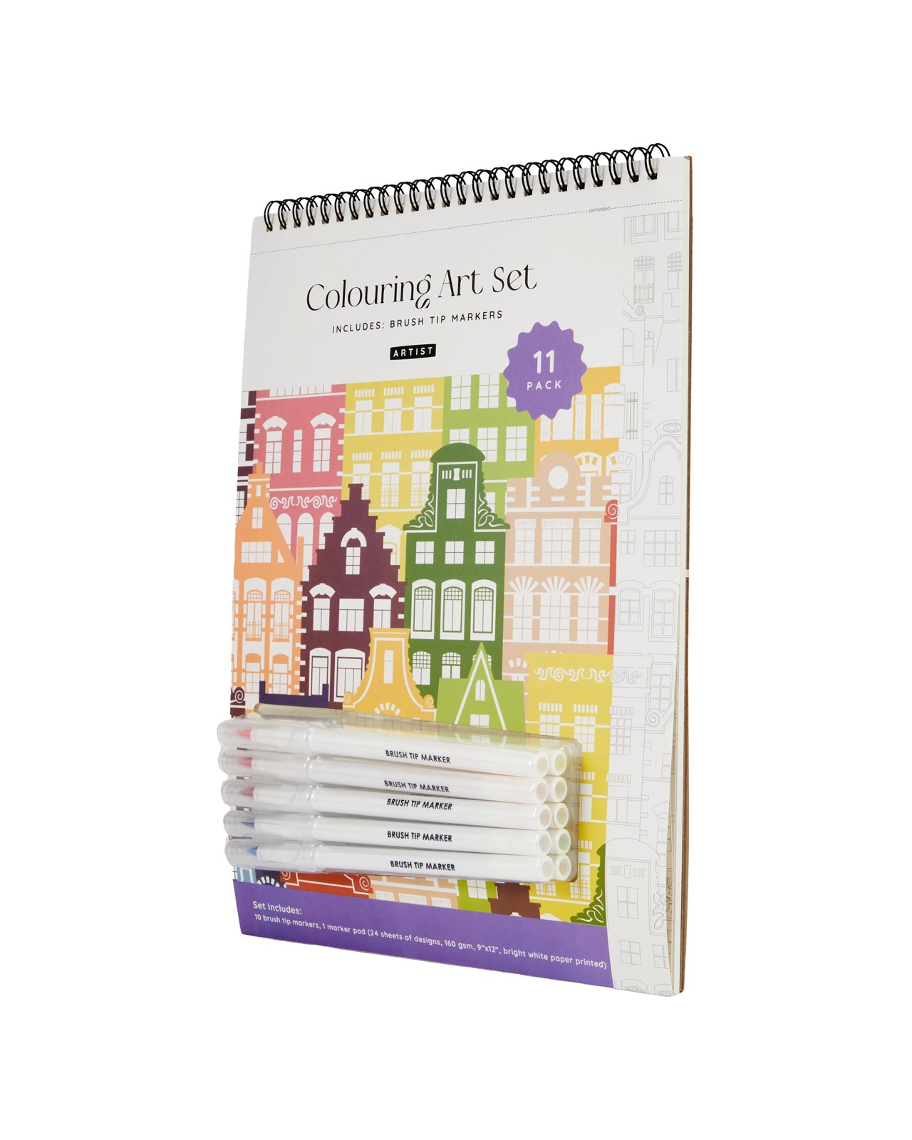 Anko 11 Pack Colouring Art Set - Buildings 3 of 5
