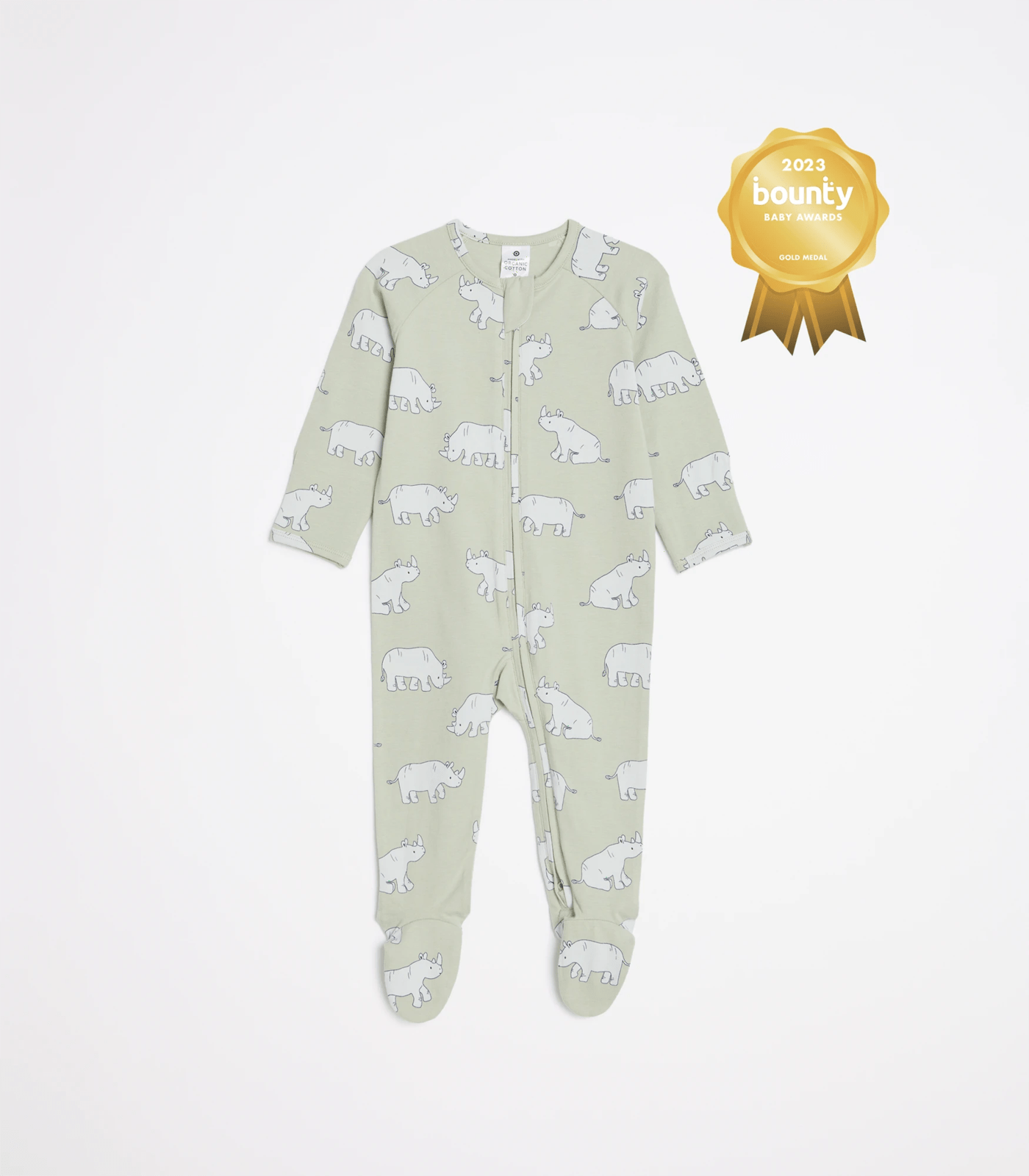 Baby Organic Cotton Print Zip Coverall 2 of 6