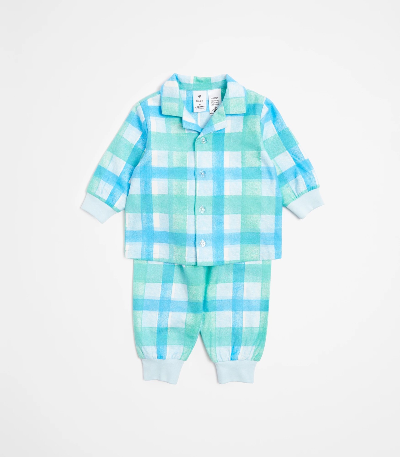 Family Matching Baby Boys Checkered Cotton Flannelette Pyjama Set Target Australia