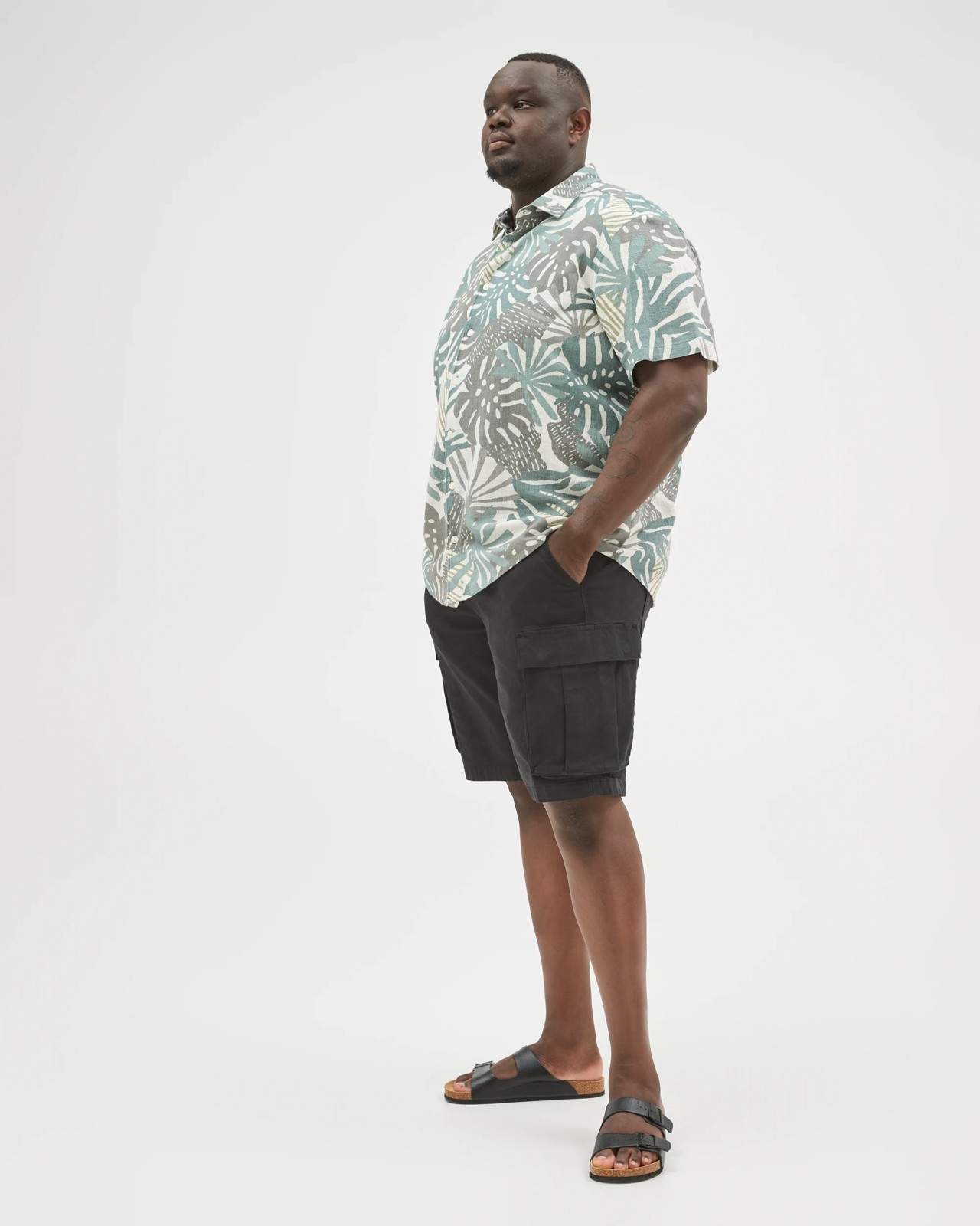 Plus Size Australian Cotton Short Sleeve Floral Shirt 5 of 6