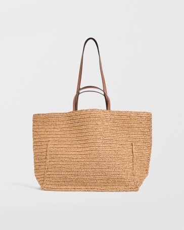 Braided Paper Straw Tote Bag