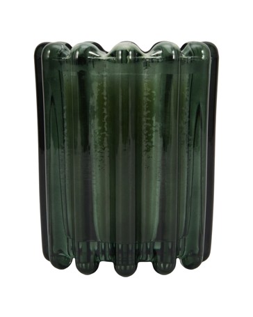 Anko Amber Woods Ribbed Glass Candle