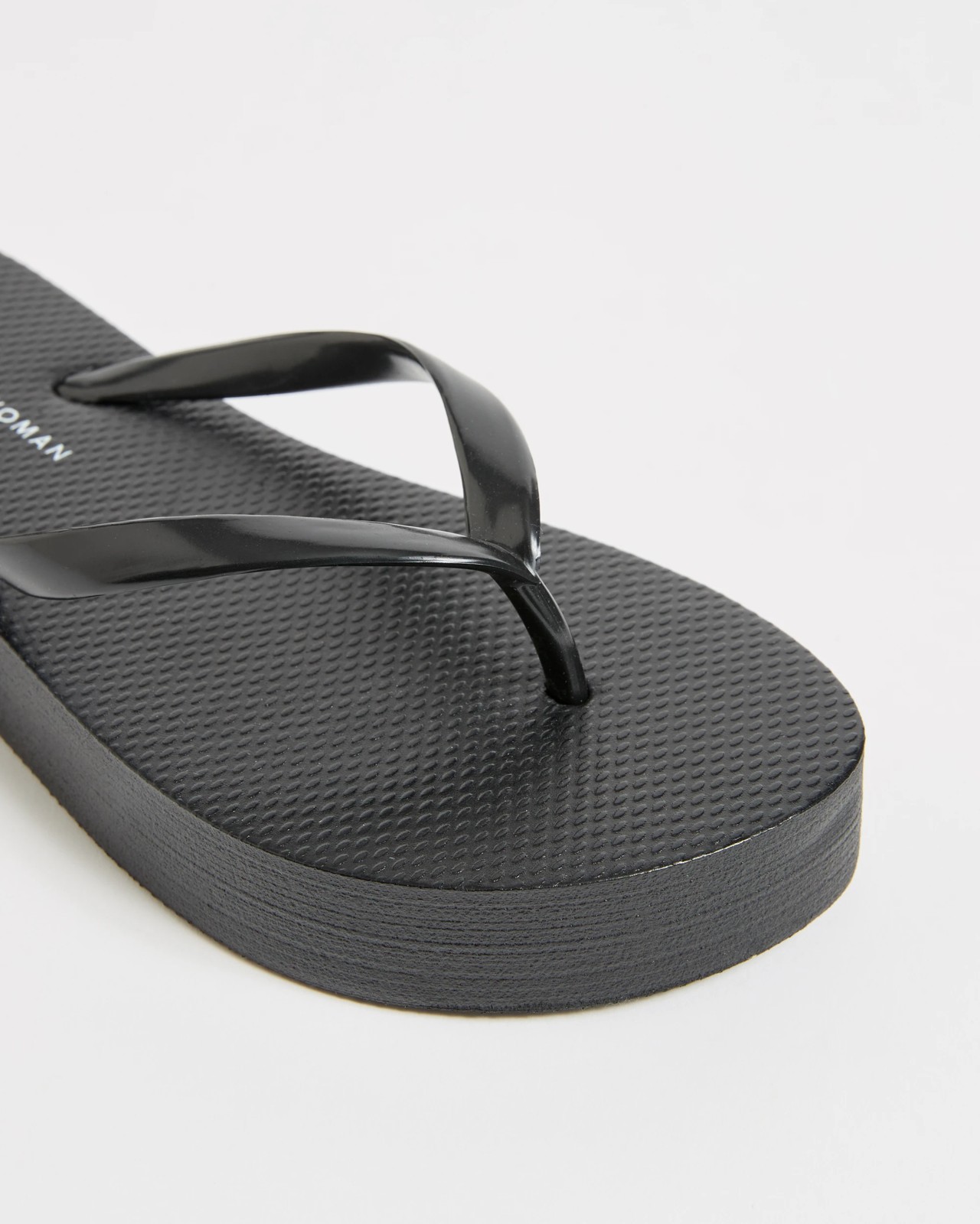 Sarah Square Toe Flatform Thongs - Black 3 of 3