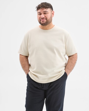 Plus Size Australian Cotton Blend Textured T-Shirt