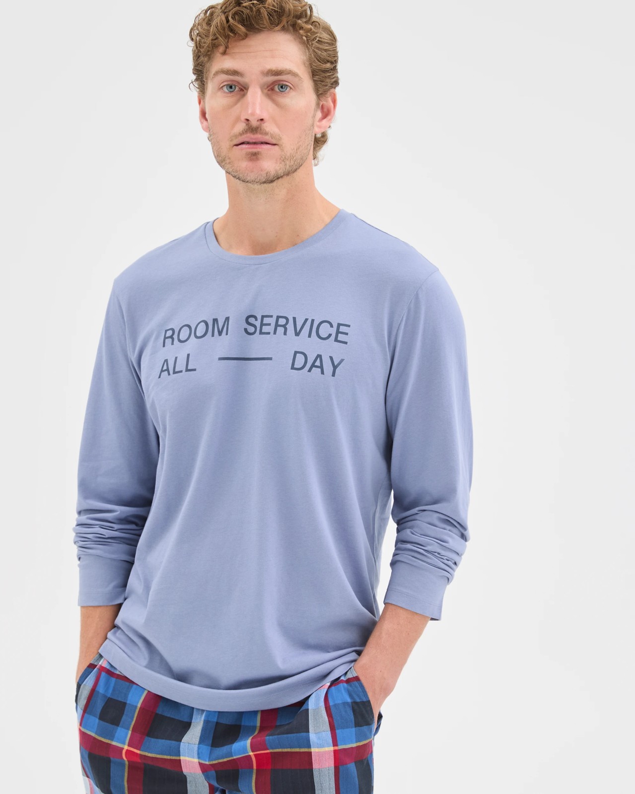 Maxx Australian Cotton Long Sleeve Sleep Top - Room Service 3 of 6