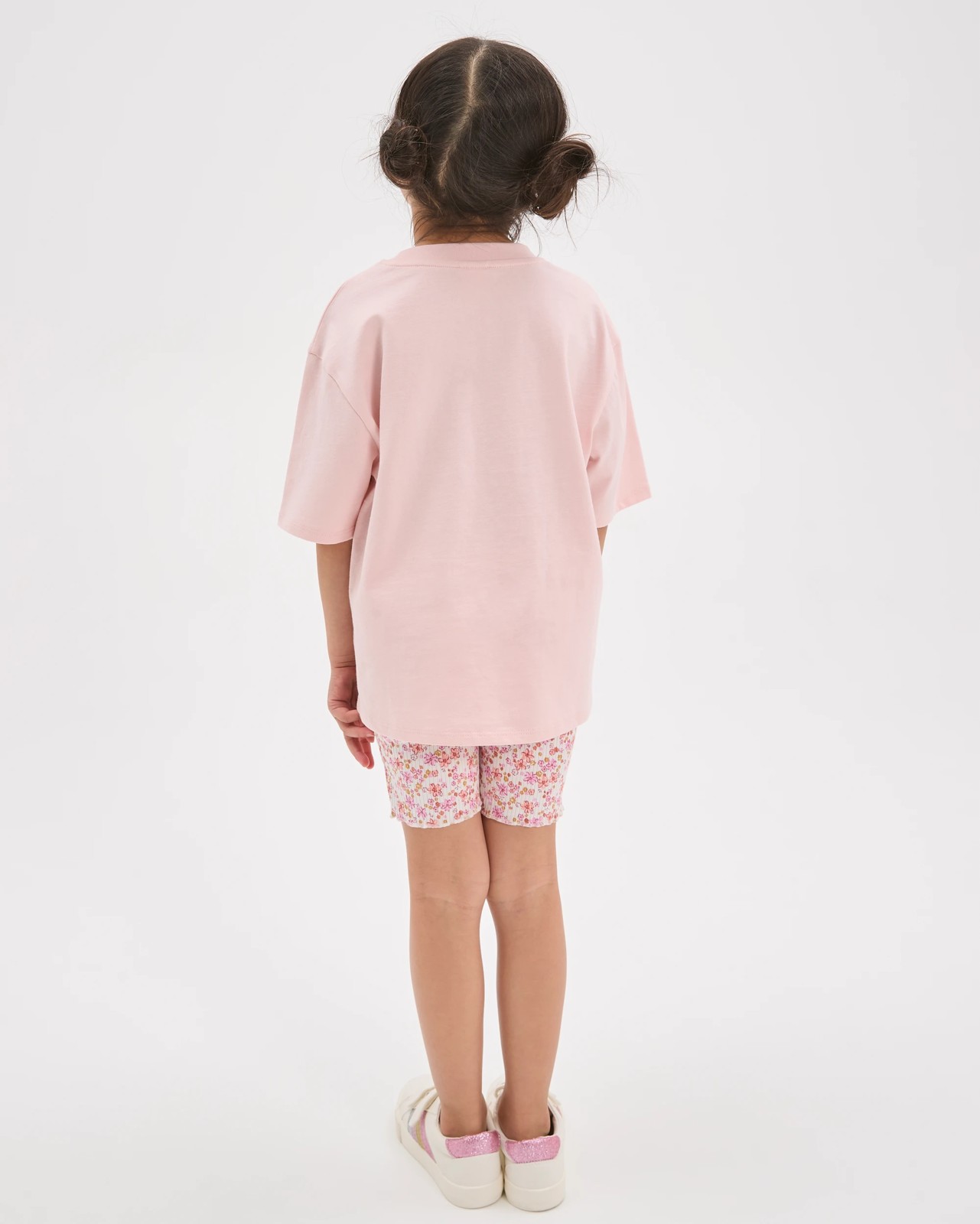 Australian Cotton Blend T-Shirt and Bike Shorts Set - Daisy Pink Multi 5 of 6