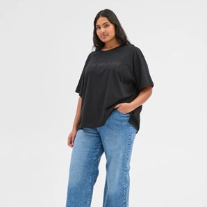 Plus Size Australian Cotton Graphic Split Hem T-Shirt product image
