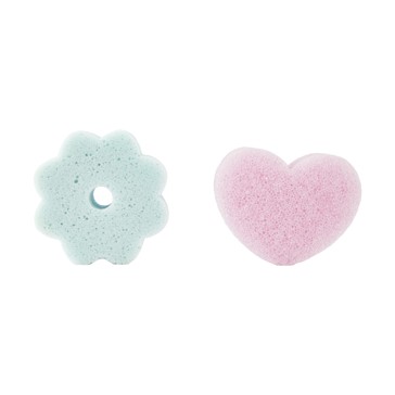 Set of 2 Thermal Sponges, Heart and Flower - Anko