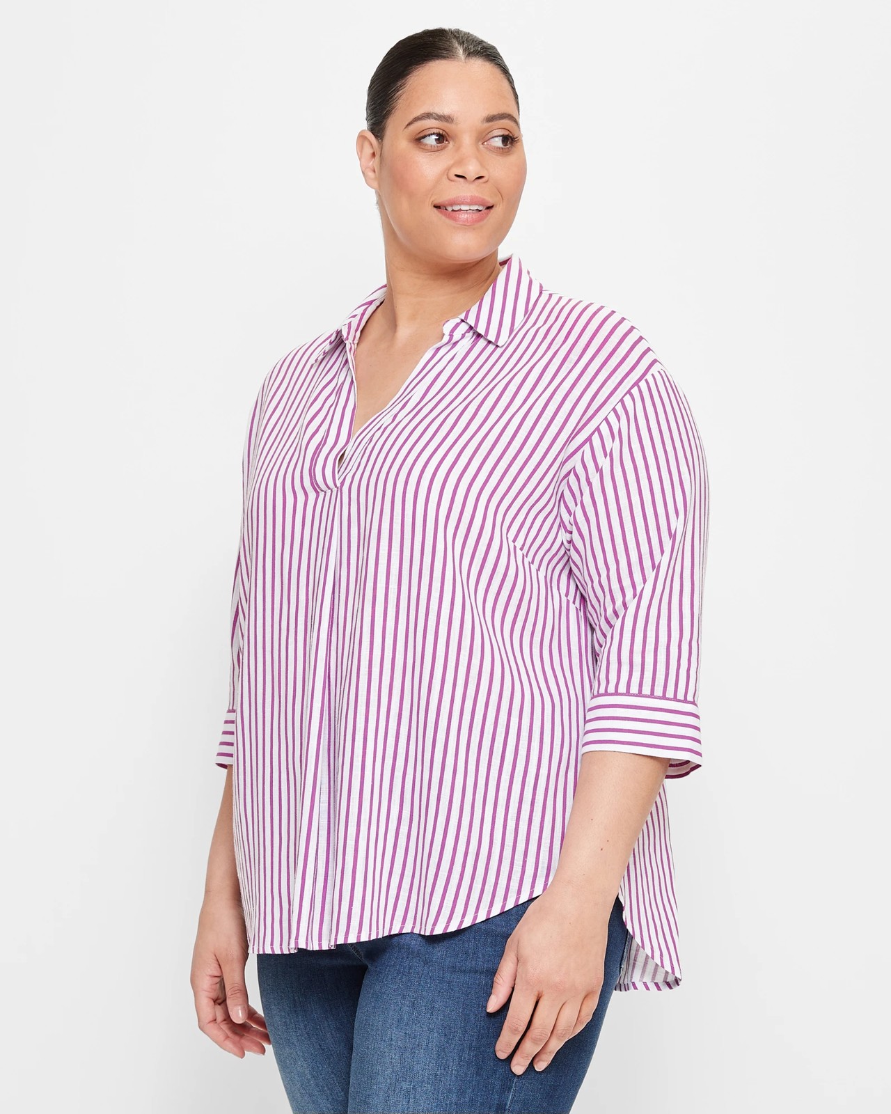 Curve pull over striped shirt target australia