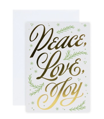 Hallmark 10 Pack Christmas Cards - Peace, Love, Joy