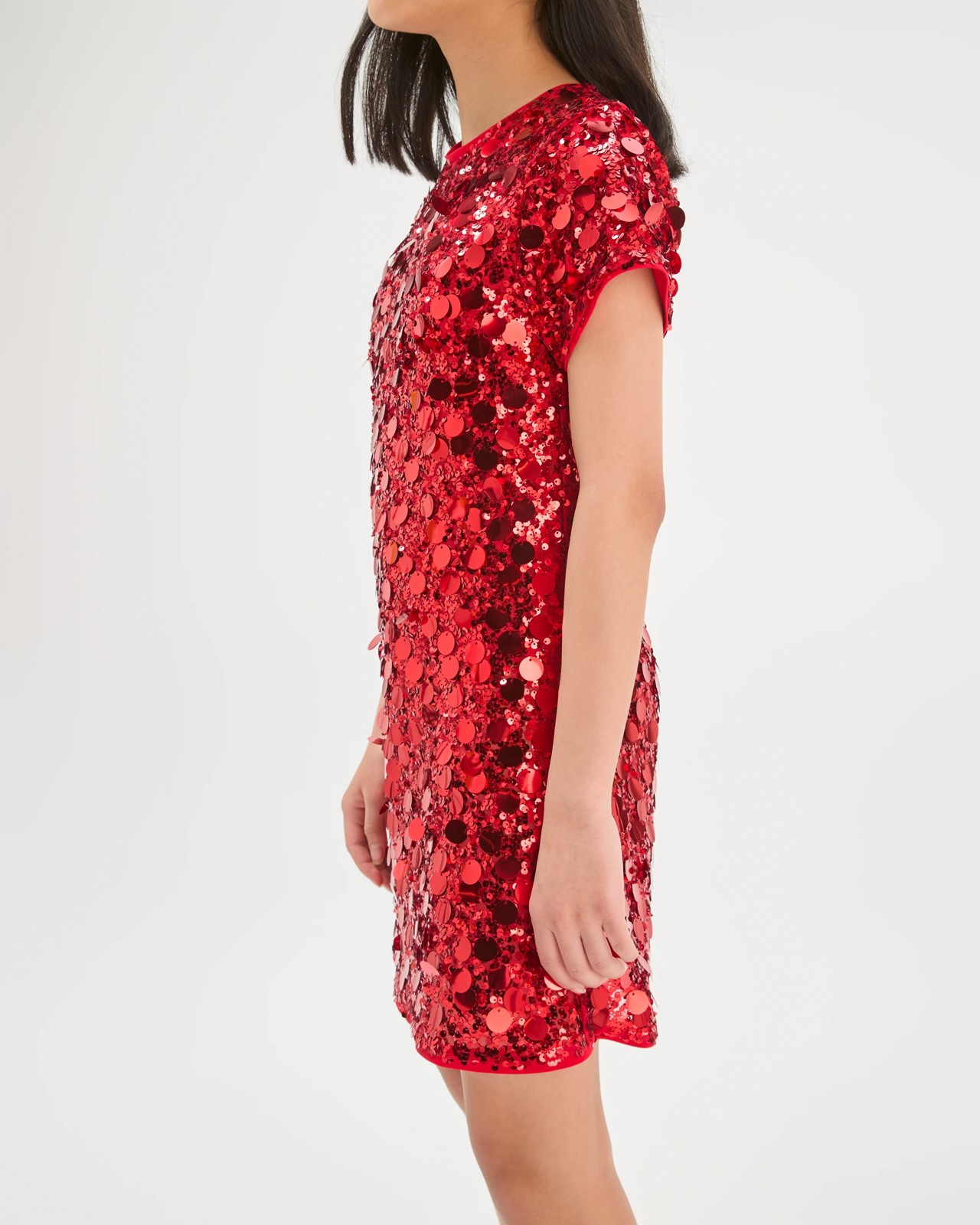 Short Sleeve Sequin Dress 4 of 5