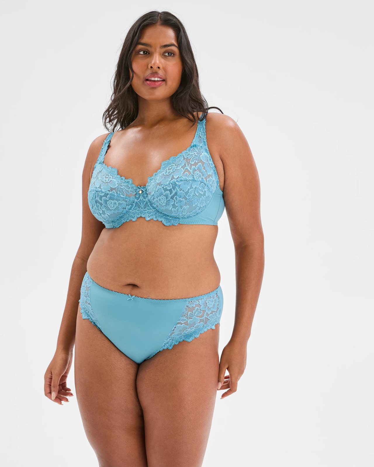 Plus Size Soft Cup Underwire T-Shirt Bra - Adriatic Blue 2 of 6