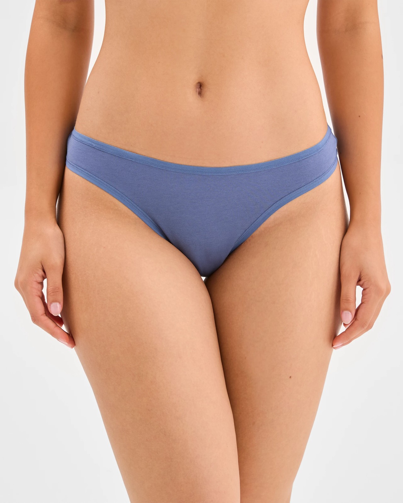 Womens Australian Cotton Blend G-String Briefs 5 Pack - Coastal Blue/Black/White/Gardenia/Latte 2 of 3