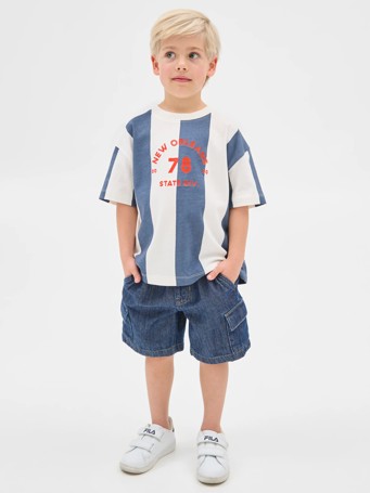 Australian Cotton Oversized Stripe T-shirt