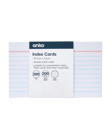 Anko 200 Pack Index Cards