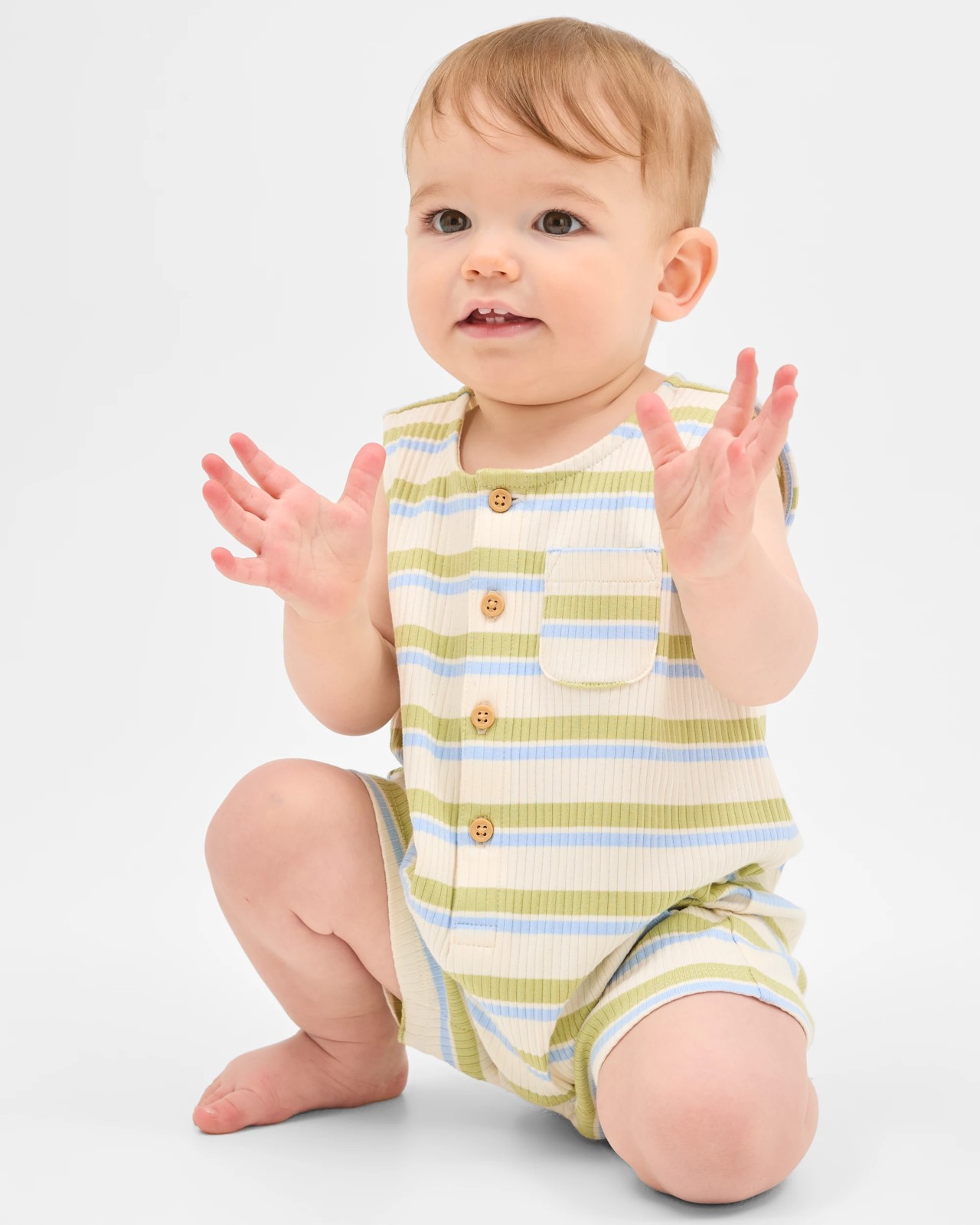 Baby Organic Cotton Rich Jersey Knit Romper 4 of 6
