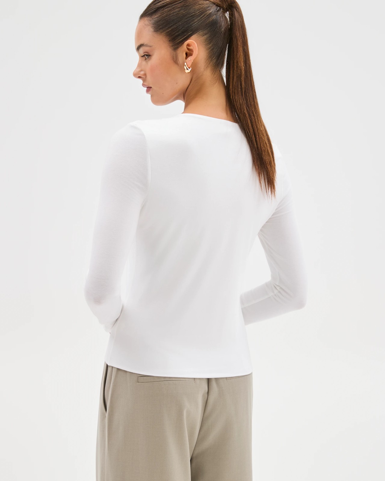 Lily Loves Australian Cotton Crew Neck Top - Lily White 4 of 6