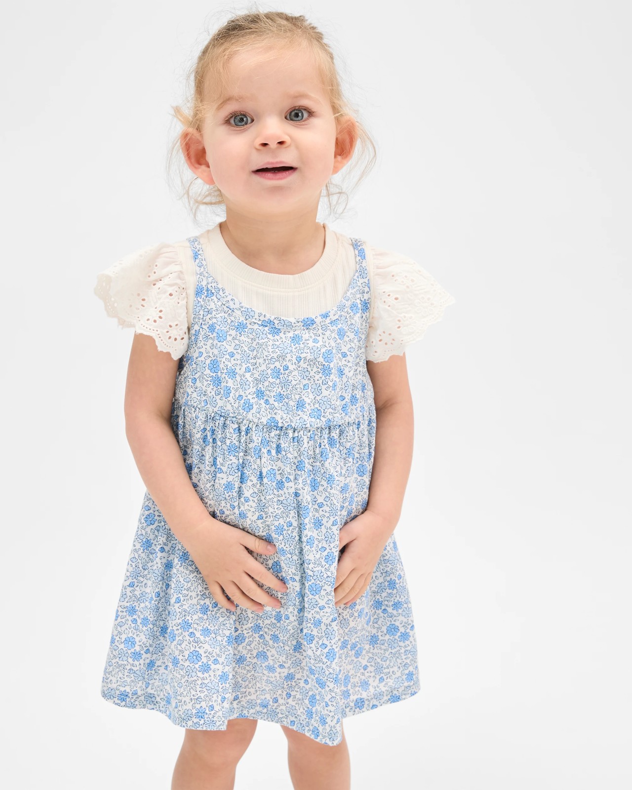 Baby Dress and Bodysuit 2 Piece Set - Blue Cloud Dancer 2 of 5
