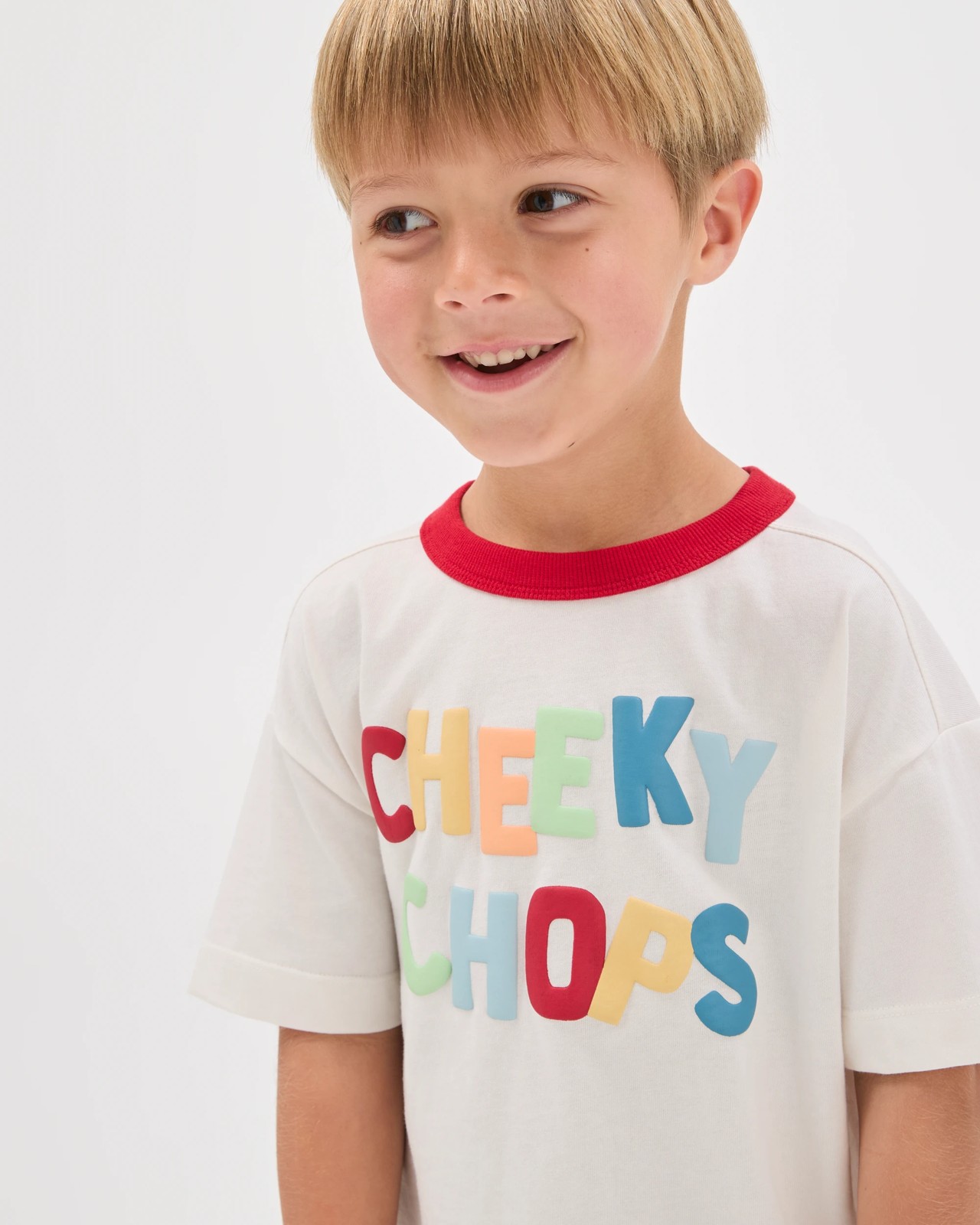 Australian Cotton T-Shirt and Shorts 2 Piece Set - Red + White 3 of 6