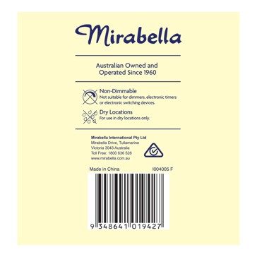 2 Pack I004005 Mirabella LED GLS ES 9W 806 Lumen - Warm White
