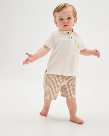 Baby Polo Top and Shorts 2 Piece Set