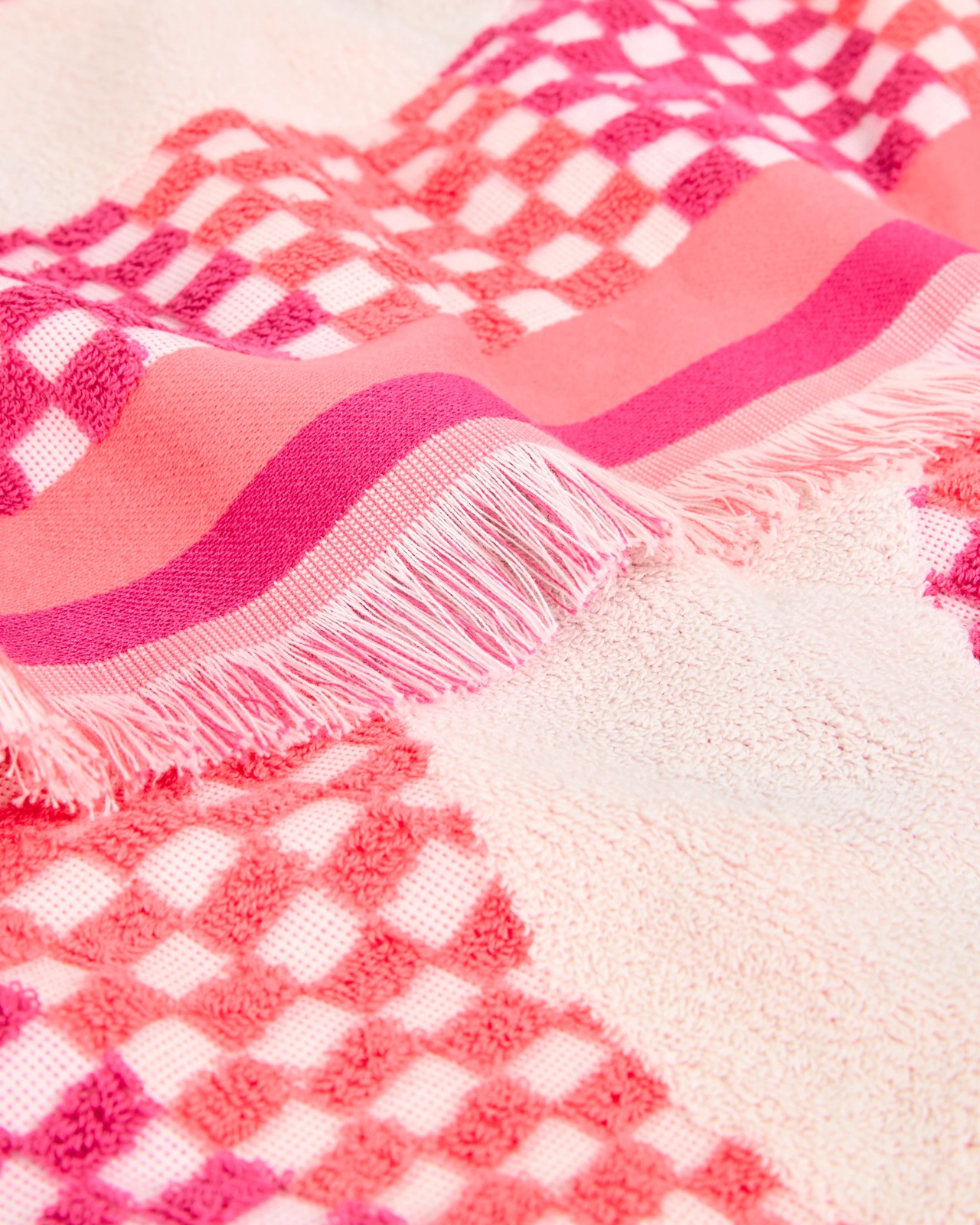 Ciao Stripe Australian Cotton Jacquard Beach Towel - Pink 2 of 2